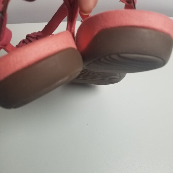 Vionic Sosha Pom Pom Fringe Women's Pink Thong Sandals Sz 7 - Picture 3 of 13